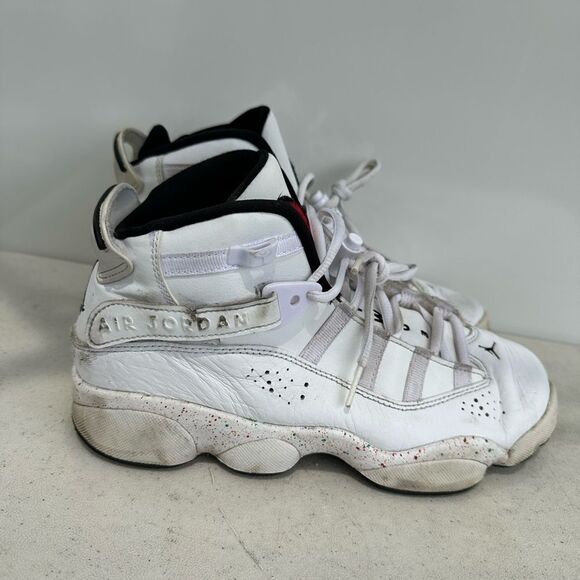 NIKE AIR JORDAN 6 Rings ‘Paint Spatter’ Confetti 323419 100 Size 7Y / Womens 8.5 - Picture 2 of 8